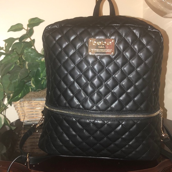 bebe black backpack